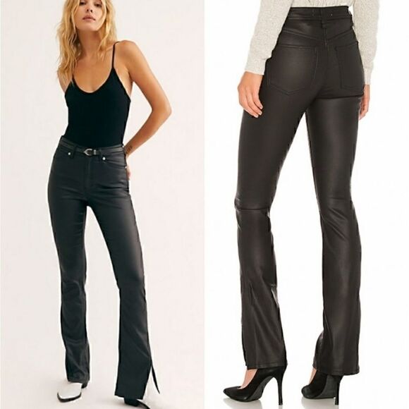 NEW Free People Spellbound Coated Jean Black 32 - Picture 4 of 11